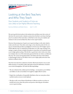 Looking at the Best Teachers and Who They Teach