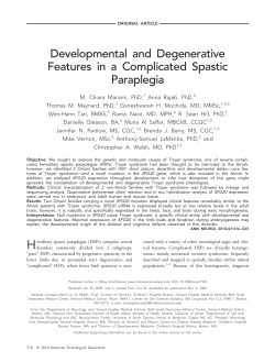 Developmental and degenerative features in a complicated spastic