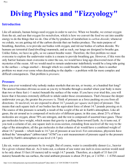 Diving Physics and "Fizzyology"