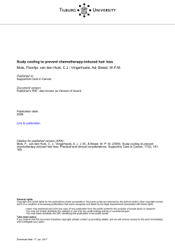 Tilburg University Scalp cooling to prevent chemotherapy