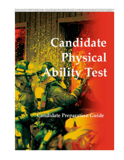 This page is one part of the total Candidate Physical Ability Test