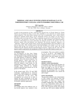thermal and x-ray investigations of kowak clay in