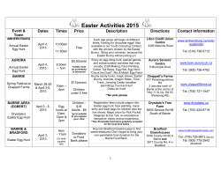 Easter Activities 2015