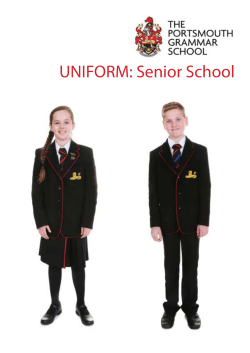 Uniform Requirements, Senior School (Years 7 &ndash; 11)
