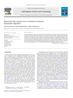 Bioprospecting a glacial river in Iceland for bacterial biopolymer