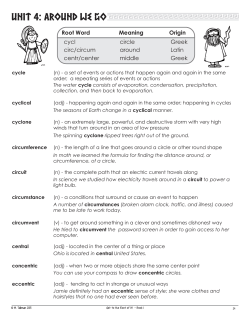 unit 4: around we go