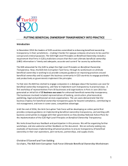 putting beneficial ownership transparency into practice