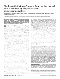 The hepatitis C virus p7 protein forms an ion channel that is inhibited