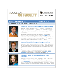 March - University of Colorado