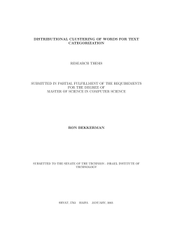 distributional clustering of words for text categorization research