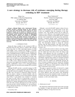 Decreasing the Risk of Resistance Emerging During Therapy