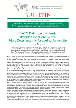 NATO Policy towards Russia after the Crimea Annexation