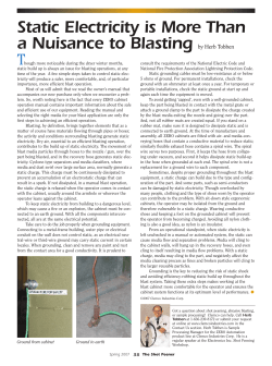 Static Electricity is More Than a Nuisance to Blasting