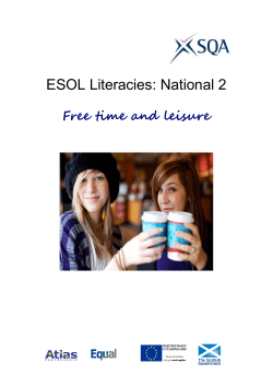 ESOL Literacies: Free time and leisure