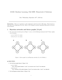 10-601 Machine Learning, Fall 2009: Homework 2 Solutions