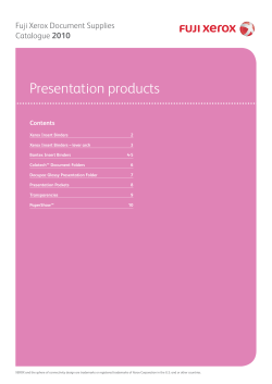 Presentation products - Fuji Xerox Australia