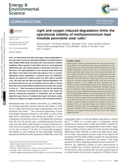 Light and oxygen induced degradation limits the