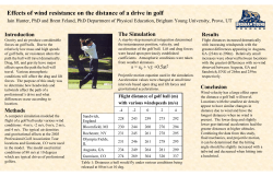 Effects of wind resistance on the distance of a drive in golf