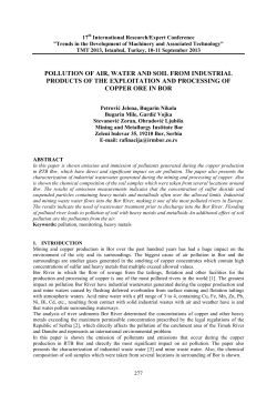 pollution of air, water and soil from industrial products of the
