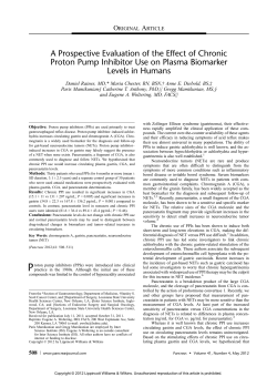 A Prospective Evaluation of the Effect of Chronic Proton Pump