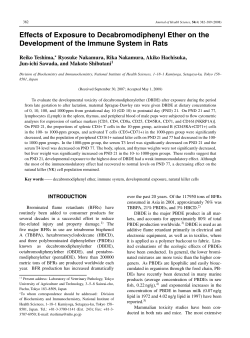 Effects of Exposure to Decabromodiphenyl Ether on the