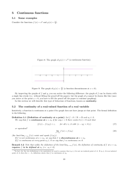 5 Continuous functions