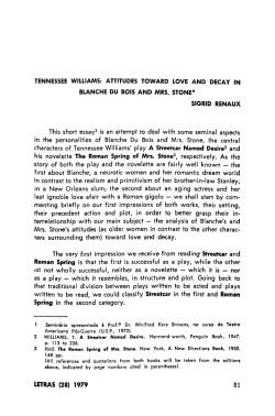 TENNESSEE WILLIAMS: ATTITUDES TOWARD