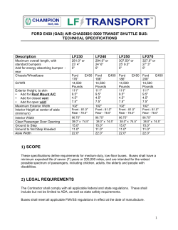 CHAMPION - FORD E450 LF Transport Specifications_Gas Engine