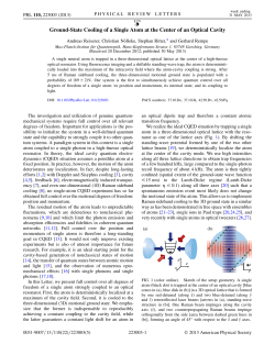 Ground-State Cooling of a Single Atom at the Center of an Optical