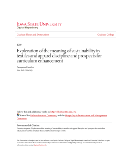 Exploration of the meaning of sustainability in textiles and apparel