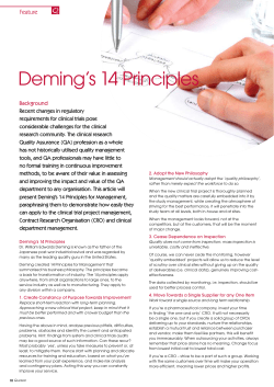 Deming`s 14 Principles