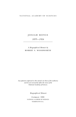 josiah royce - National Academy of Sciences