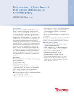 Determination of Trace Anions in High