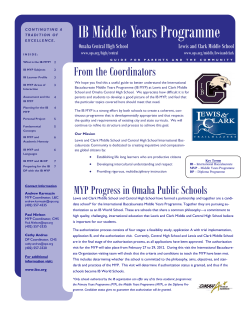 IB Middle Years Programme - Lewis and Clark Middle School