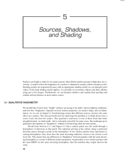 Sources, Shadows, and Shading