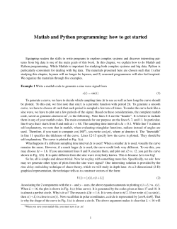 Matlab and Python programming: how to get started