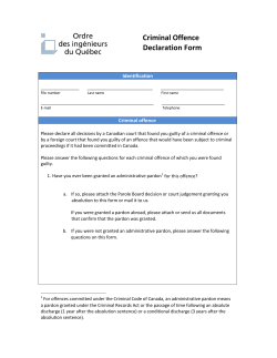 Criminal Offence Declaration Form