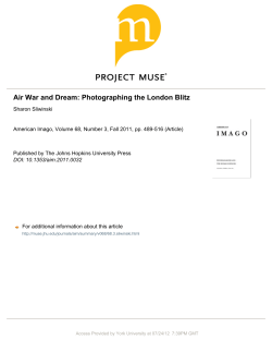 Air War and Dream: Photographing the London Blitz