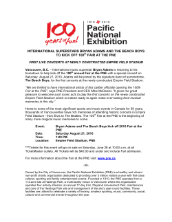 INTERNATIONAL SUPERSTARS BRYAN ADAMS AND THE