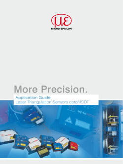 Application Guide optoNCDT  - Micro