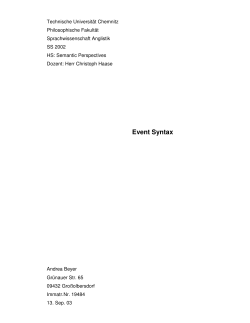 Event Syntax - TU Chemnitz
