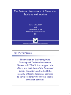 Fluency-Based Instructions for Children with Autism