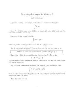Line integral strategies for Midterm 2