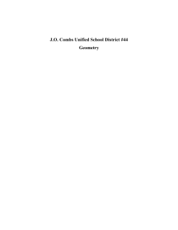 J.O. Combs Unified School District #44 Geometry
