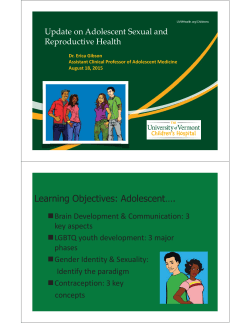 Adolescent&hellip;. - The University of Vermont Health Network