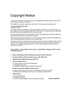 Copyright Notice - University of Southampton