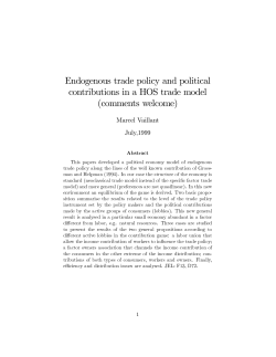 Endogenous trade policy and political contributions in a HOS