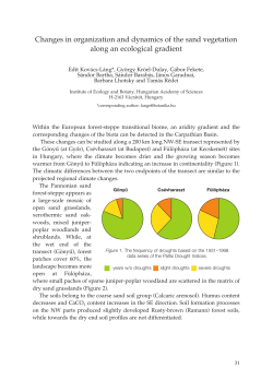 Changes in organization and dynamics of the sand vegetation along
