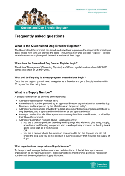 Frequently Asked Questions about the Queensland Dog Breeder