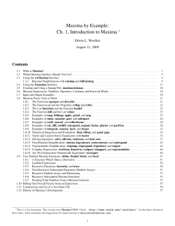 Maxima by Example: Ch. 1, Introduction to Maxima